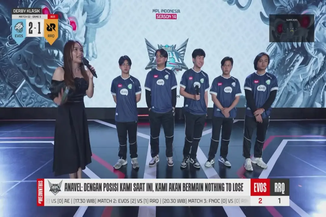 Pertandingan Evos Glory VS RRQ Hoshi: Sang Raja Melawan Singa Goa